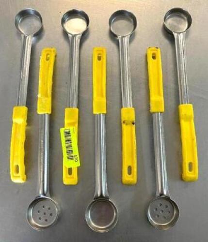 DESCRIPTION: (5) 1 OZ. PORTION SPOONS AND (2) 1 OZ. PERFORATED SPOONS QTY: 7