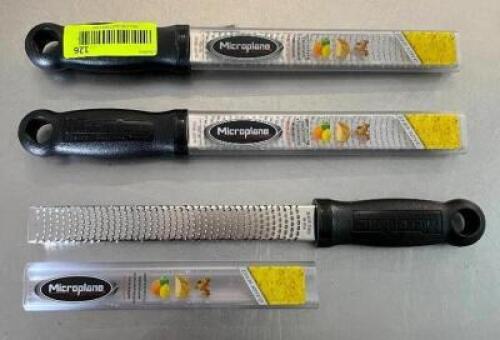 DESCRIPTION: (3) ZESTER/GRATERS (NEW) BRAND/MODEL: MICROPLANE QTY: 3