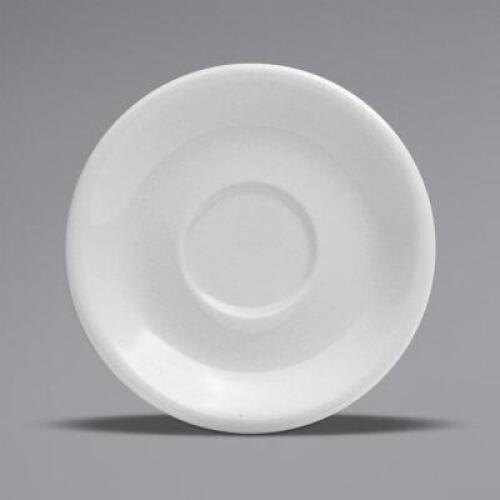 DESCRIPTION: 36CT BOX OF 4-1/4" BRIGHT WHITE PORCELAIN SAUCERS (NEW) BRAND/MODEL: ONEIDA RETAIL$: $33.98 QTY: 1