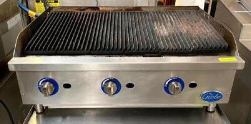 DESCRIPTION: 36" 3-BURNER GAS CHARBROILER BRAND/MODEL: GLOBE QTY: 1
