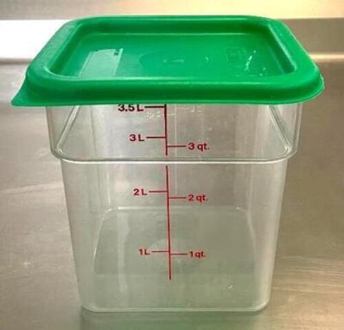 DESCRIPTION: (7) 4 QT. INGREDIENTS BINS WITH LIDS QTY: 7