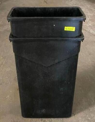 DESCRIPTION: (2) SLIM JIM TRASH CANS QTY: 2
