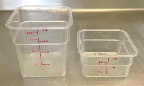 DESCRIPTION: (4) 4 QT. AND (2) 2 QT. INGREDIENTS BINS QTY: 6