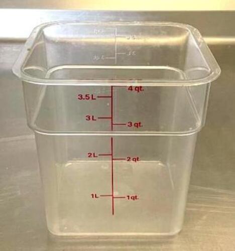 DESCRIPTION: (6) 4 QT. INGREDIENTS BINS QTY: 6