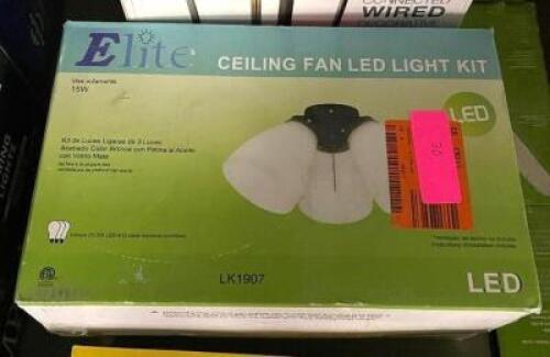 3-LIGHT OIL RUBBED BRONZE CEILING FAN SHADES LED LIGHT KIT