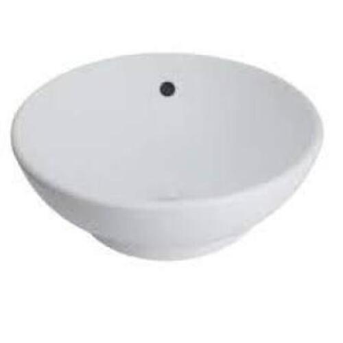 VITREOUS CHINA VESSEL SINK IN WHITE