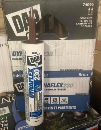 (2 BOXES) DYNAFLEX 230 10.1 OZ. BROWN PREMIUM EXTERIOR/INTERIOR WINDOW, DOOR AND TRIM SEALANT (12-PACK)