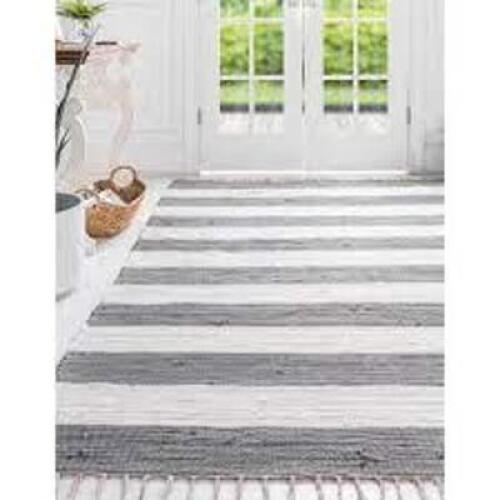 LORELEI GRAY/IVORY 4 FT. X 6 FT. STRIPED AREA RUG