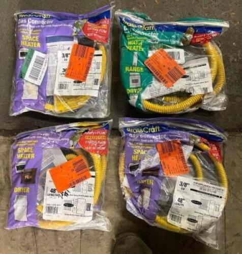 (4) BRASSCRAFT GAS CONNECTION KITS (SEE ADDITIONAL PHOTOS)
