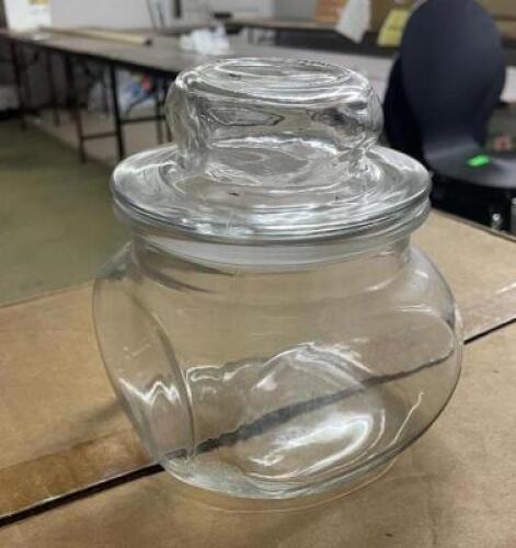 (12) - CT. BOX OF 5" CANDY JARS WITH LIDS
