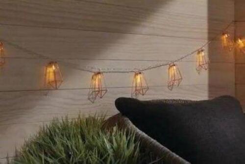 (4) 12 FT. 10-LIGHT BATTERY OPERATED METAL INDOOR INTEGRATED LED STRING LIGHTS