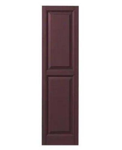 (2) - PAIRS OF 12 IN. X 47 IN. RAISED PANEL POLYPROPYLENE SHUTTERS IN VINEYARD RED