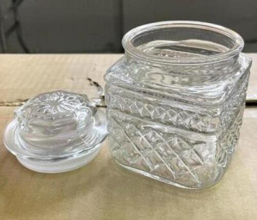(12) - CT. BOX OF 5" CANDY JARS WITH LIDS