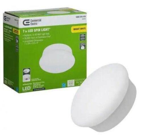 (3) - SPIN LIGHT 7 IN. LED FLUSH MOUNT CEILING LIGHTS