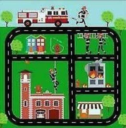 NEW HOME DYNAMIX 36INX39IN FIRE TRUCKS PLAY MAT