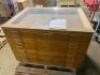DESCRIPTION: (2) ANTIQUE DOUBLE STACK FLAT FILE CABINET BRAND/MODEL: IA/103663 INFORMATION: WOODEN/10-DRAWERS/CLEAR TOP RETAIL$: 4,000 SIZE: 29"H X 45 - 2