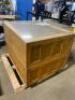 DESCRIPTION: (2) ANTIQUE DOUBLE STACK FLAT FILE CABINET BRAND/MODEL: IA/103663 INFORMATION: WOODEN/10-DRAWERS/CLEAR TOP RETAIL$: 4,000 SIZE: 29"H X 45 - 4