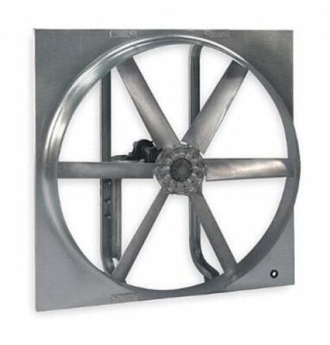 DESCRIPTION: (1) EXHAUST-SUPPLY FAN BRAND/MODEL: DAYTON/4YGA4 INFORMATION: 1-SPEED/SILVER RETAIL$: 1,760.50 SIZE: 54"H X 54"W X 48"BLADE DIA QTY: 1