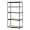 BLACK 5-TIER HEAVY DUTY STEEL GARAGE STORAGE SHELVING (36 IN. W X 72 IN. H X 18 IN. D) BRAND/MODEL MUSCLE RACK RETAIL PRICE: $89.98 QUANTI
