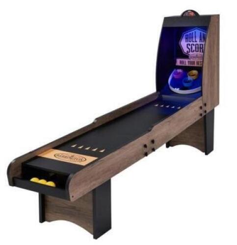 DESCRIPTION: (1) ROLL & SCORE ARCADE GAME BRAND/MODEL: BARRINGTON/AC284Y21005 INFORMATION: BROWN/LED LIGHTS RETAIL$: 199.99 SIZE: 84"L X 20"W X 52"H Q