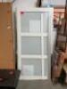 72 IN. X 80 IN. 2030 SERIES OFF WHITE 3-LITE TEMPERED FROSTED GLASS COMPOSITE INTERIOR SLIDING DOOR BRAND/MODEL TRUPORTE RETAIL PRICE: $41 - 2
