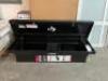 71.36 MATTE BLACK ALUMINUM FULL SIZE CROSSBED TRUCK TOOL BOX BRAND/MODEL HUSKY RETAIL PRICE: $329.00 ADDITIONAL INFORMATION INCLUDES KEYS - 3