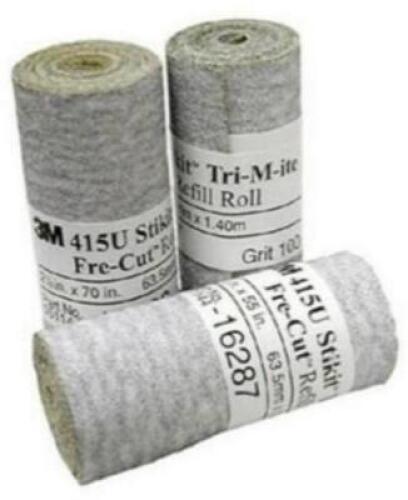 DESCRIPTION: (5) PACKS OF (10) STIKIT ROLL BRAND/MODEL: 3M/16287 INFORMATION: GRIT: 100/WHITE RETAIL$: 90.30 PER PK OF 10 SIZE: 2-1/2" X 55" QTY: 5