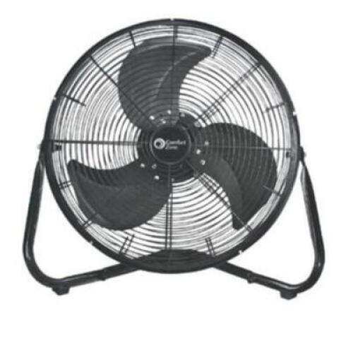 DESCRIPTION: (1) HIGH VELOCITY FAN BRAND/MODEL: COMFORT ZONE/CZHV20B INFORMATION: 3-SPEED/QUIET OPERATION/180 DEGREE TILT RETAIL$: 59.84 SIZE: 20"FAN