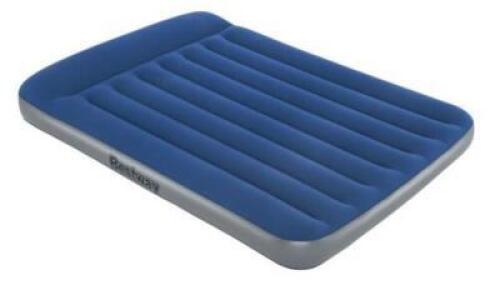 DESCRIPTION: (1) TRITECH AIR MATTRESS BRAND/MODEL: BESTWAY/67936E INFORMATION: BUILT-IN PUMP/BLUE/WEIGHT CAPACITY: 661 LBS RETAIL$: 26.44 SIZE: FULL Q