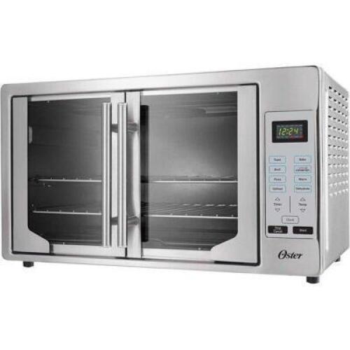 DESCRIPTION: (1) FRENCH CONVECTION TOAST OVEN BRAND/MODEL: OSTER/TSSTTVFDDAF INFORMATION: STAINLESS STEEL/SINGLE DOOR PULL/DIGITAL CONTROLS RETAIL$: 2