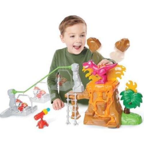 DESCRIPTION: (1) DINO RESCUE VOLCANO PLAYSET BRAND/MODEL: PAW PATROL/6059231 INFORMATION: WITH ZIPLINE/3-EXCLUSIVE FIGURES RETAIL$: 69.99 SIZE: 20.25"