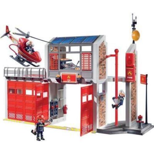 DESCRIPTION: (1) FIRE STATION BRAND/MODEL: PLAYMOBIL/9462 INFORMATION: MULTI-COLOR/NOT FOR CHILDERN UNDER 3 RETAIL$: 89.99 SIZE: 24"L X 8.3"W X 14.5"H