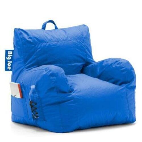 DESCRIPTION: (1) BEAN BAG CHAIR BRAND/MODEL: BIG JOE/0645614 INFORMATION: BLUE/SAPPHIRE SMARTMAX FABRIC RETAIL$: 62.72 SIZE: 31.5"W X 29"D X 27"H QTY: