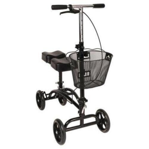 DESCRIPTION: (1) STEERABLE KNEE WALKER SCOOTER BRAND/MODEL: EQUATE/EQKW100 INFORMATION: WEIGHT CAPACITY: 350 LBS/TWO-PIECE/PADDED RETAIL$: 115.00 SIZE