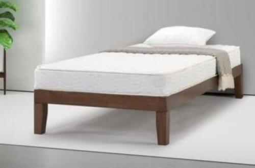 DESCRIPTION: (1) BUNK BED INNERSPRING MATTRESS BRAND/MODEL: SLUMBER1/W-BLBN-600T INFORMATION: WHITE/HIGH DENSITY FOAM RETAIL$: 73.39 SIZE: TWIN QTY: 1