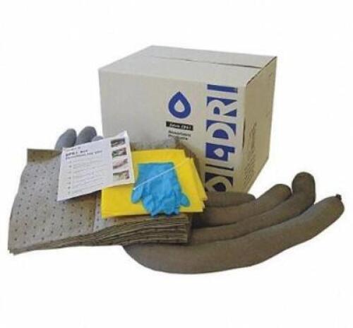 DESCRIPTION: (1) SPILL KIT REFILL BRAND/MODEL: OIL-DRI/L91410R INFORMATION: GRAY/15-PADS/CAPACITY: 10 GAL RETAIL$: 52.07 SIZE: 16"W X 20"L X 10"H QTY: