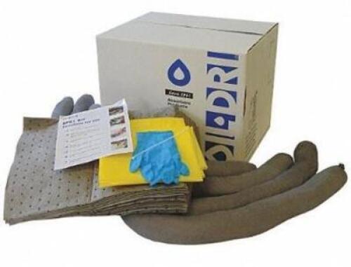 DESCRIPTION: (1) SPILL KIT REFILL BRAND/MODEL: OIL-DRI/L91410R INFORMATION: GRAY/15-PADS/CAPACITY: 10 GAL RETAIL$: 52.07 SIZE: 16"W X 20"L X 10"H QTY: