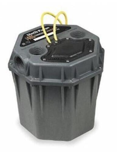 DESCRIPTION: (1) SUBMERSIBLE COMMERIAL DRAIN PUMP BRAND/MODEL: LIBERTY PUMP/405 INFORMATION: GRAY/CORROSION-RESISTANT POLYOLEFIN BASIN RETAIL$: 411.81