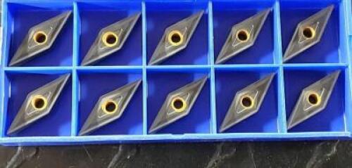 DESCRIPTION: (20) VNMG STYLE CARBIDE TURNING INSERTS BRAND/MODEL: SUMITOMO VNMG 16040N-GZ RETAIL$: $14.25 PER INSERT QTY: 20