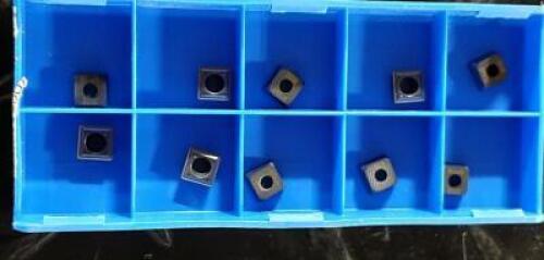 DESCRIPTION: (10) N9GX STYL MILLING INSERT BRAND/MODEL: EVREDE TOOLS N9GX060204 RETAIL$: $ 25.47 PER INSERT QTY: 10