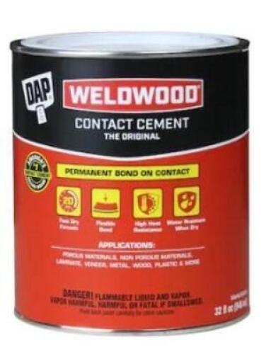 DESCRIPTION: (2) CONTACT CEMENT BRAND/MODEL: WELDWOOD #10L520 INFORMATION: TAN RETAIL$: $19.91 EA SIZE: 1 QT QTY: 2