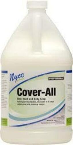 DESCRIPTION: (2) HAIR HAND AND BODY SOAP BRAND/MODEL: NYCO COVER ALL RETAIL$: $10.00 EA SIZE: 1 GALLON QTY: 2