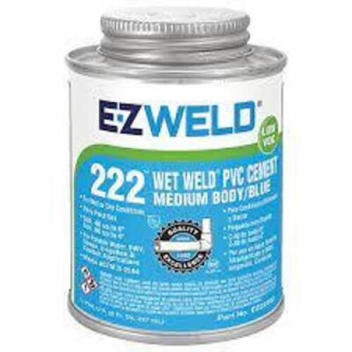 DESCRIPTION: (2) WET WELD PVC CEMENT BRAND/MODEL: EZ WELD 222 RETAIL$: $12.56 EA SIZE: 32 OZ QTY: 2
