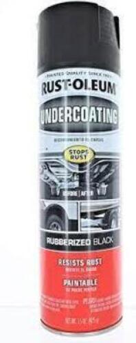 DESCRIPTION: (6) AUTOMOTIVE RUBBERIZED UNDERCOATING SPRAY BRAND/MODEL: RUST-OLEUM INFORMATION: BLACK RETAIL$: $10.00 EA SIZE: 15 OZ QTY: 6