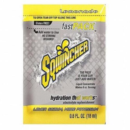 DESCRIPTION: (1) CASE OF (50) SPORTS DRINK MIX BRAND/MODEL: SQWINCHER #3UZL6 INFORMATION: LEMONADE RETAIL$: $24.73 EA QTY: 1