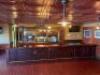 22' MAHOGANY WOOD BAR FRONT AND BACK SYSTEM - WITH PANEL BAR FRONT / BRASS RAIL / (4) - USB PORTS / (8) COAT HOOKS - 3