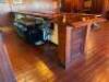 22' MAHOGANY WOOD BAR FRONT AND BACK SYSTEM - WITH PANEL BAR FRONT / BRASS RAIL / (4) - USB PORTS / (8) COAT HOOKS - 10