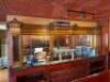 22' MAHOGANY WOOD BAR FRONT AND BACK SYSTEM - WITH PANEL BAR FRONT / BRASS RAIL / (4) - USB PORTS / (8) COAT HOOKS - 13
