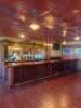 22' MAHOGANY WOOD BAR FRONT AND BACK SYSTEM - WITH PANEL BAR FRONT / BRASS RAIL / (4) - USB PORTS / (8) COAT HOOKS - 17