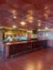 22' MAHOGANY WOOD BAR FRONT AND BACK SYSTEM - WITH PANEL BAR FRONT / BRASS RAIL / (4) - USB PORTS / (8) COAT HOOKS - 20